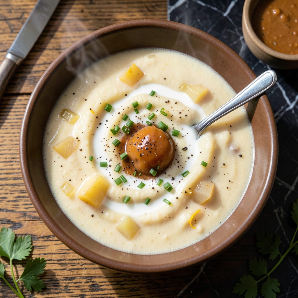 Eat N Park Potato Soup Recipe: Creamy Loaded Baked Potato Goodness example with annotations