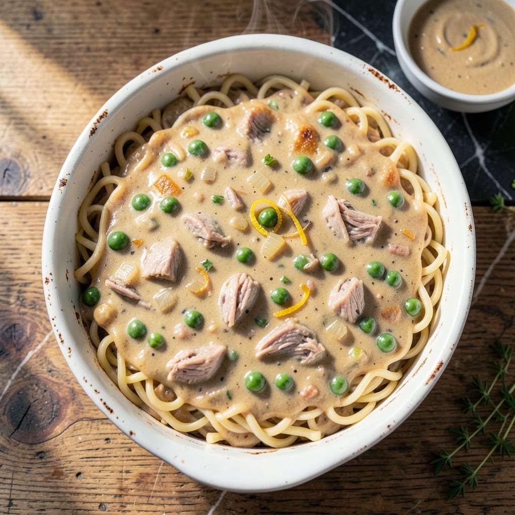 Tuna Casserole Recipe With Mushroom Soup: Nostalgic One-Dish Wonder Tuna Casserole Recipe With Mushroom Soup: Nostalgic One-Dish Wonder