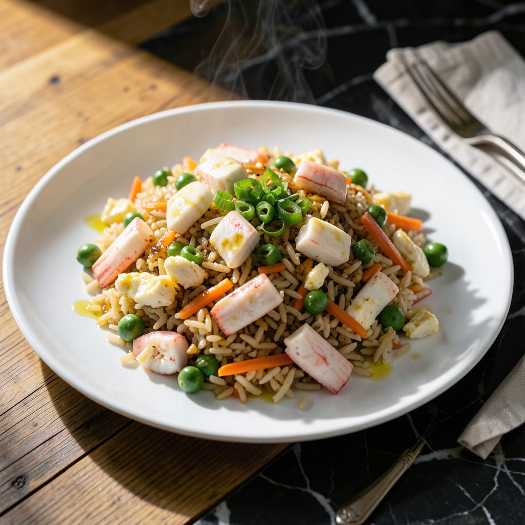 Visual representation of eddie vs crab fried rice recipe