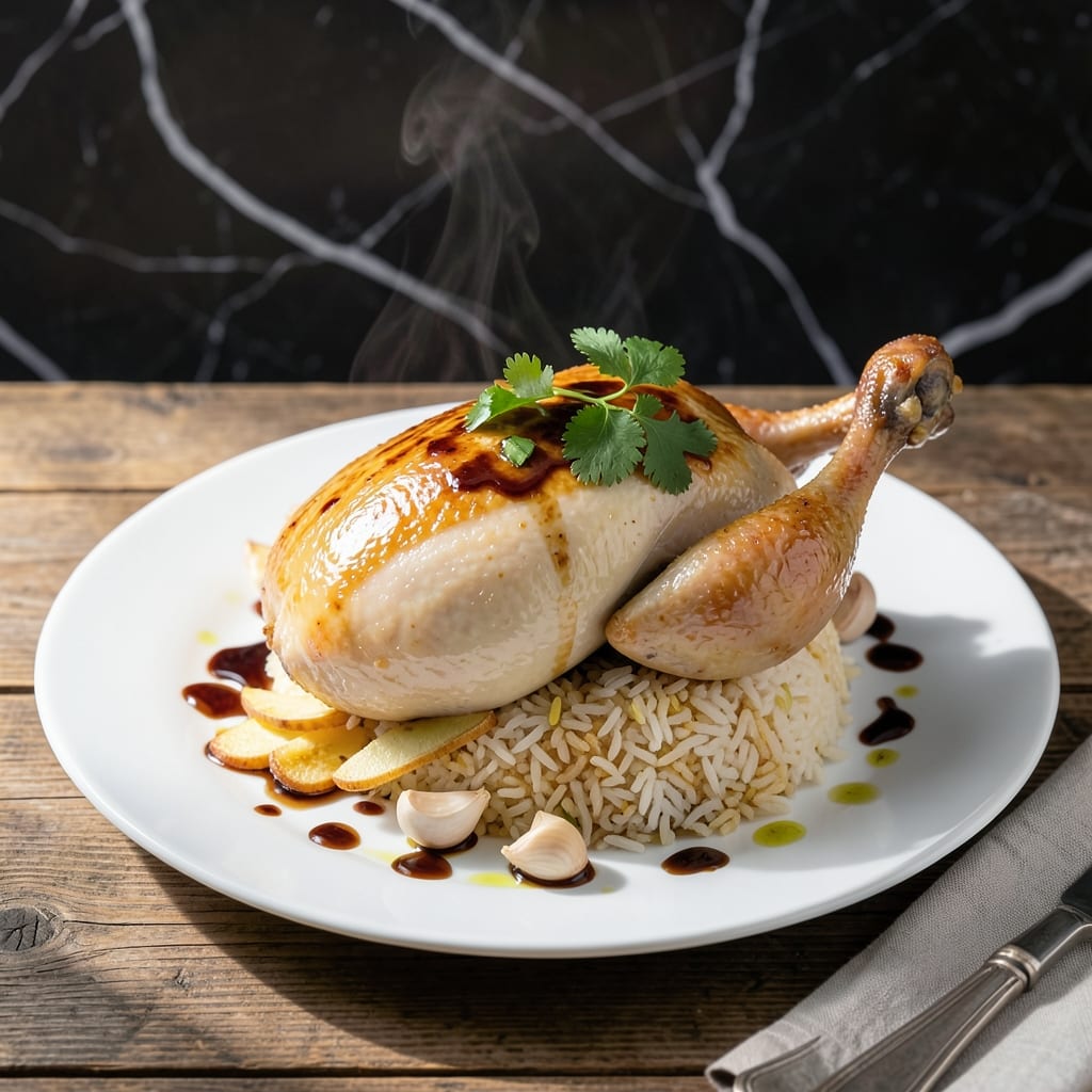Hainanese Chicken Rice Recipe Video: Silky Smooth Poached Chicken With Fragrant Rice