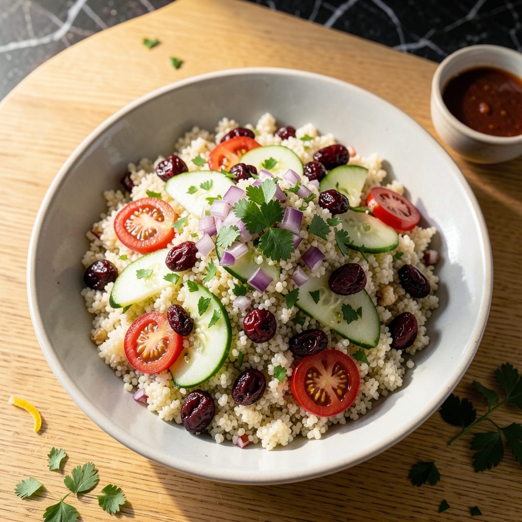 Couscous Salad Recipe With Dried Cranberries: Bright Mediterranean Flavors
