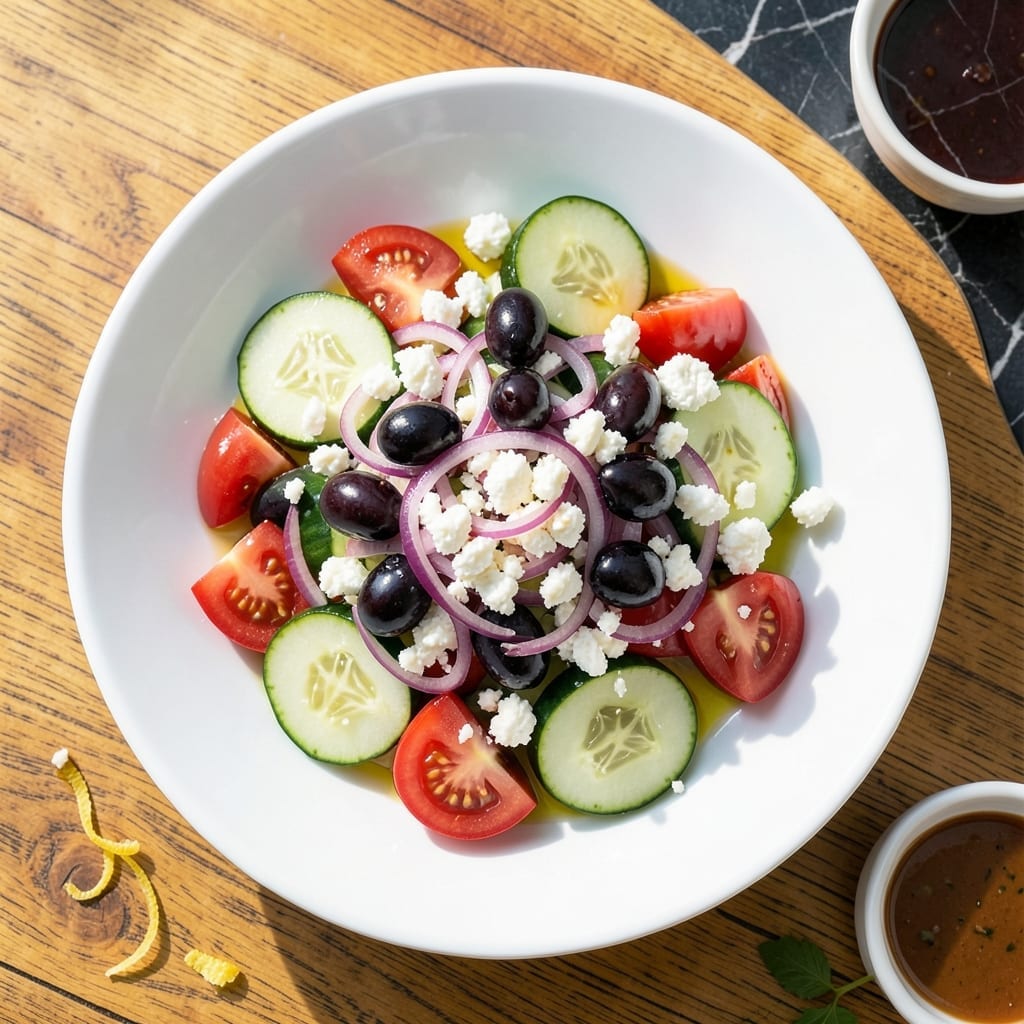 Greek Salad Recipe No Lettuce: Crunchy Cucumber and Tomato Medley Greek Salad Recipe No Lettuce: Crunchy Cucumber and Tomato Medley