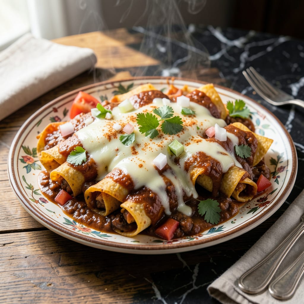 Visual representation of El Fenix Cheese Enchilada Recipe: Dallas Style Melty Perfection