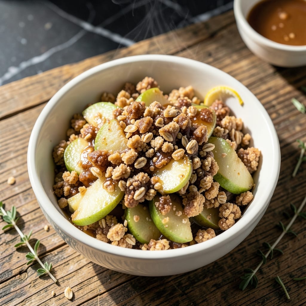 Recipe for Apple Crumble Using Oats: Buttery Oat Topping With Warm Spiced Fruit