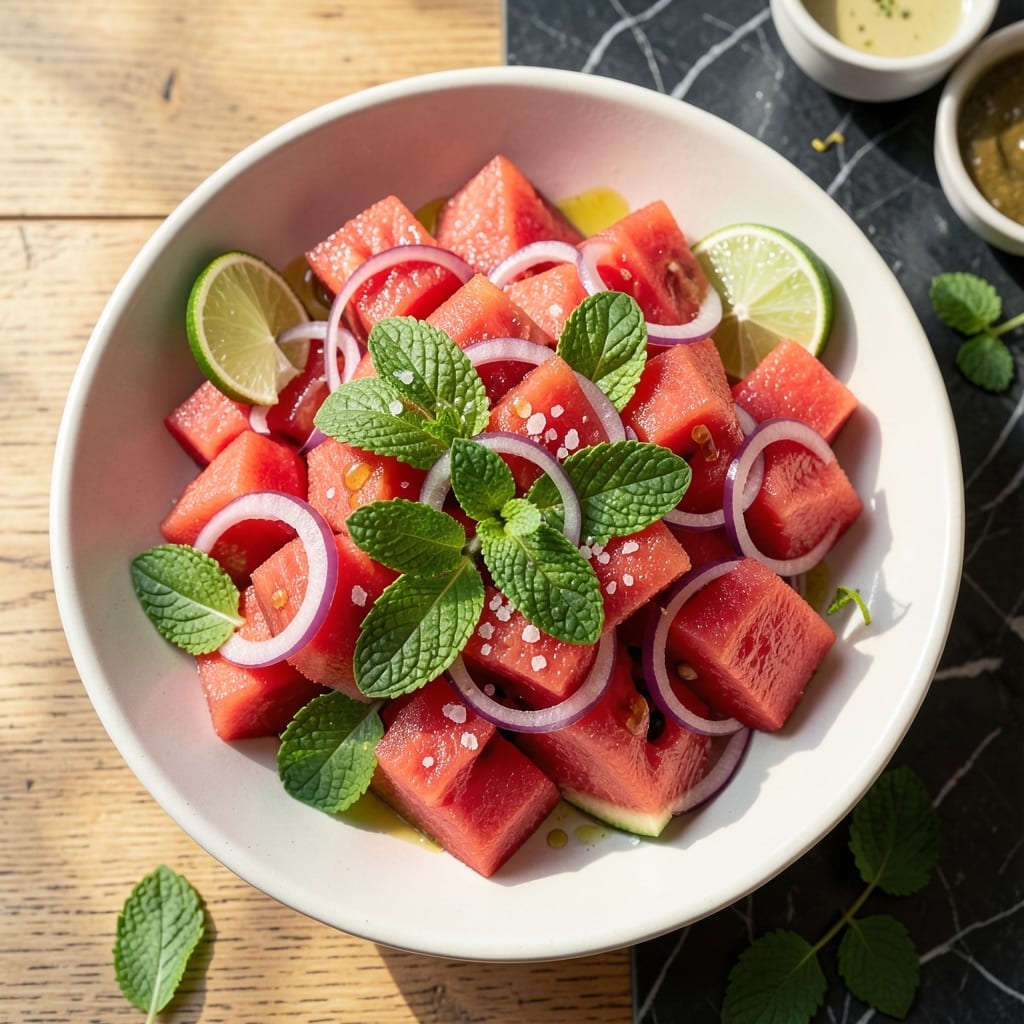 Watermelon Salad Recipe Vegan: Refreshing Mint and Lime Zest