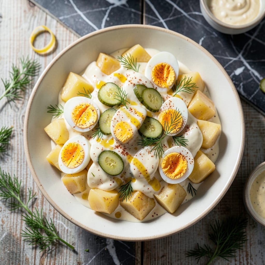 Potato Salad Recipe With Egg and Pickles: Classic Creamy Picnic Side With Tangy Crunch