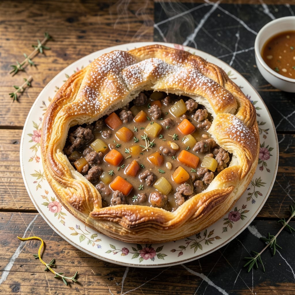 French Meat Pie Recipe Traditional: Rustic Savory Filling in Buttery Crust