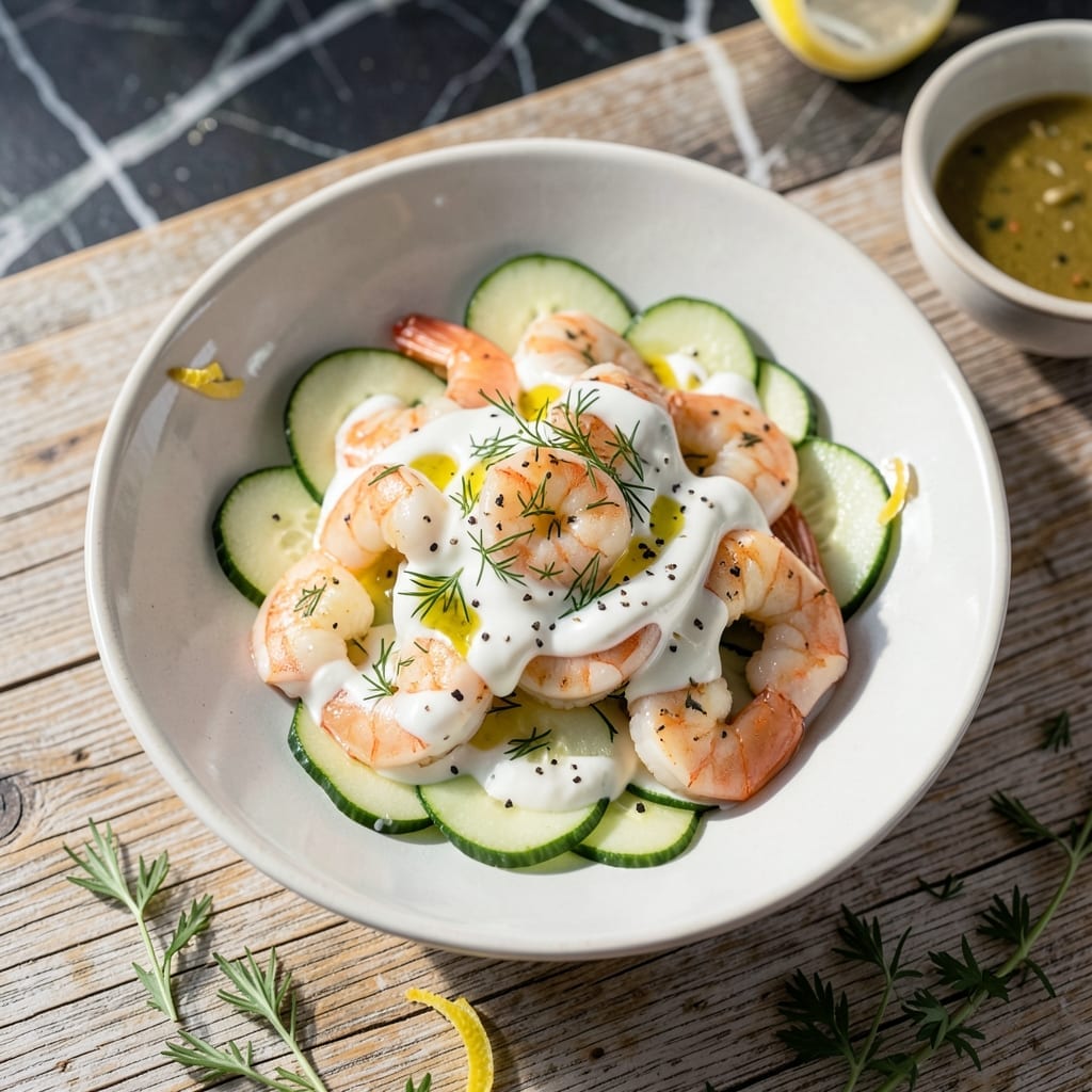 Creamy Cucumber Shrimp Salad Recipe With Greek Yogurt: Light and Refreshing Protein Boost