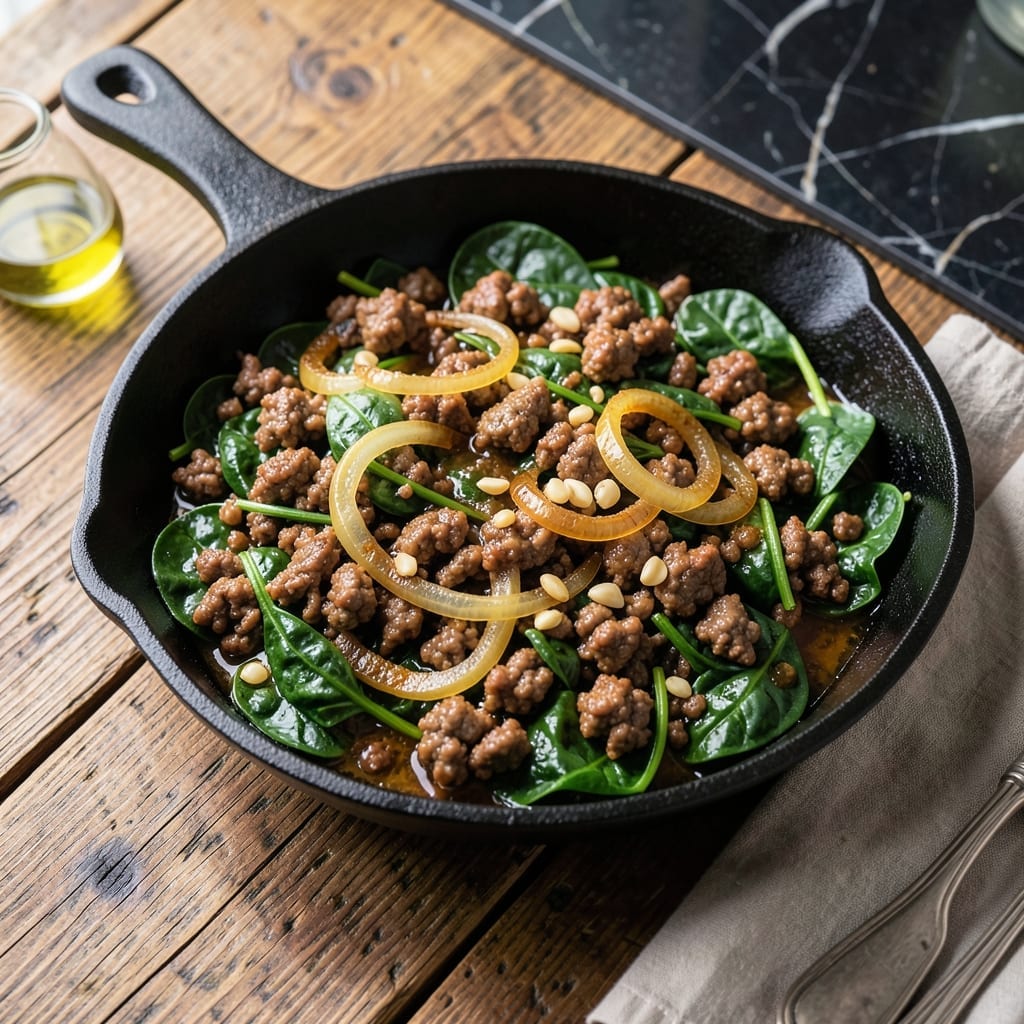 Ground Beef And Spinach Recipe Healthy: Iron-Rich Meal in One Pan