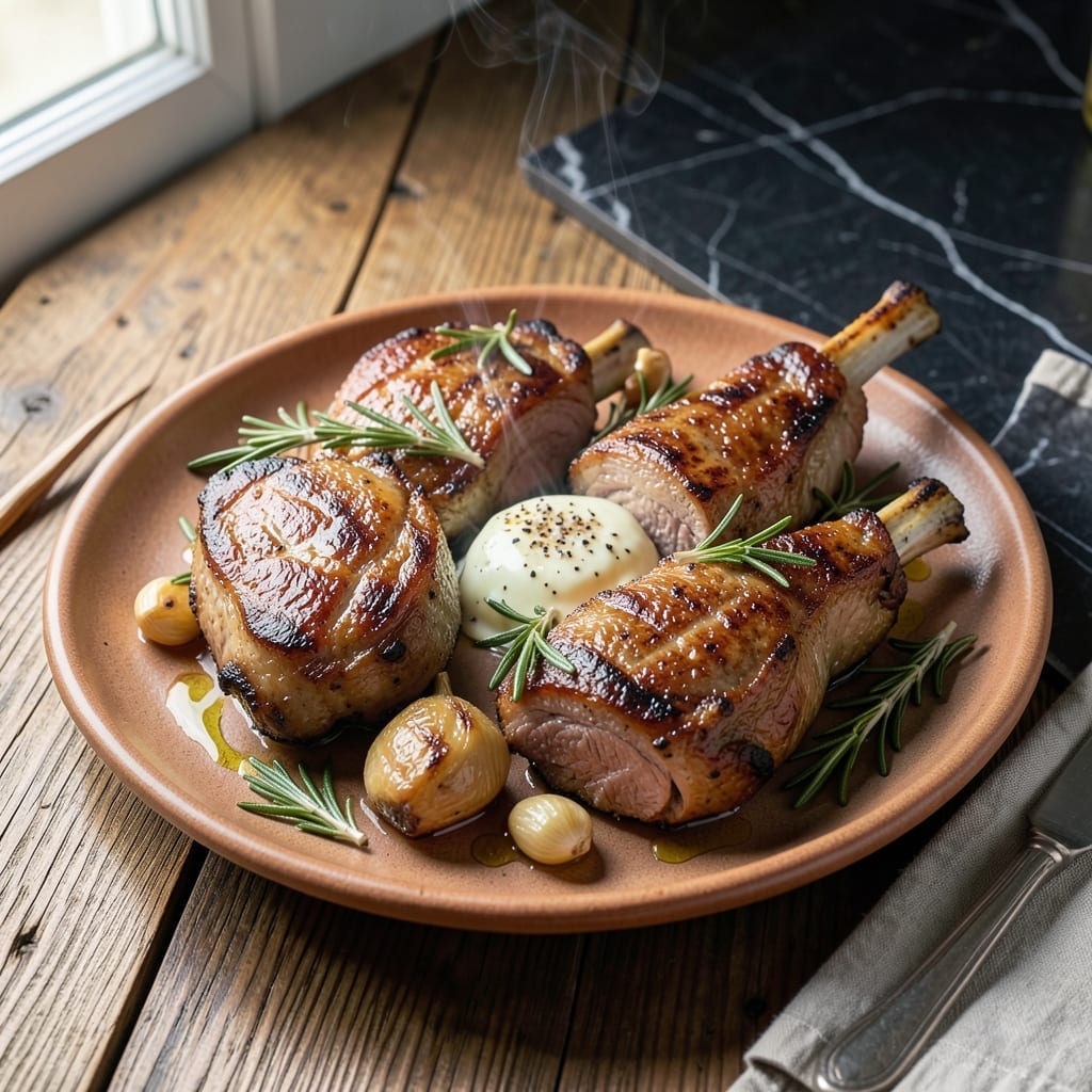 Recipe For Bone In Pork Chops: Pan-Seared With Garlic Herb Butter
