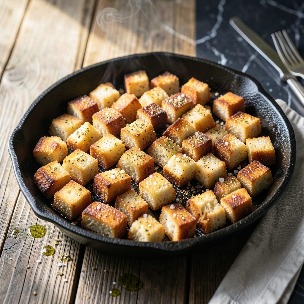 Croutons Recipe Pan: Golden Crunch in Minutes