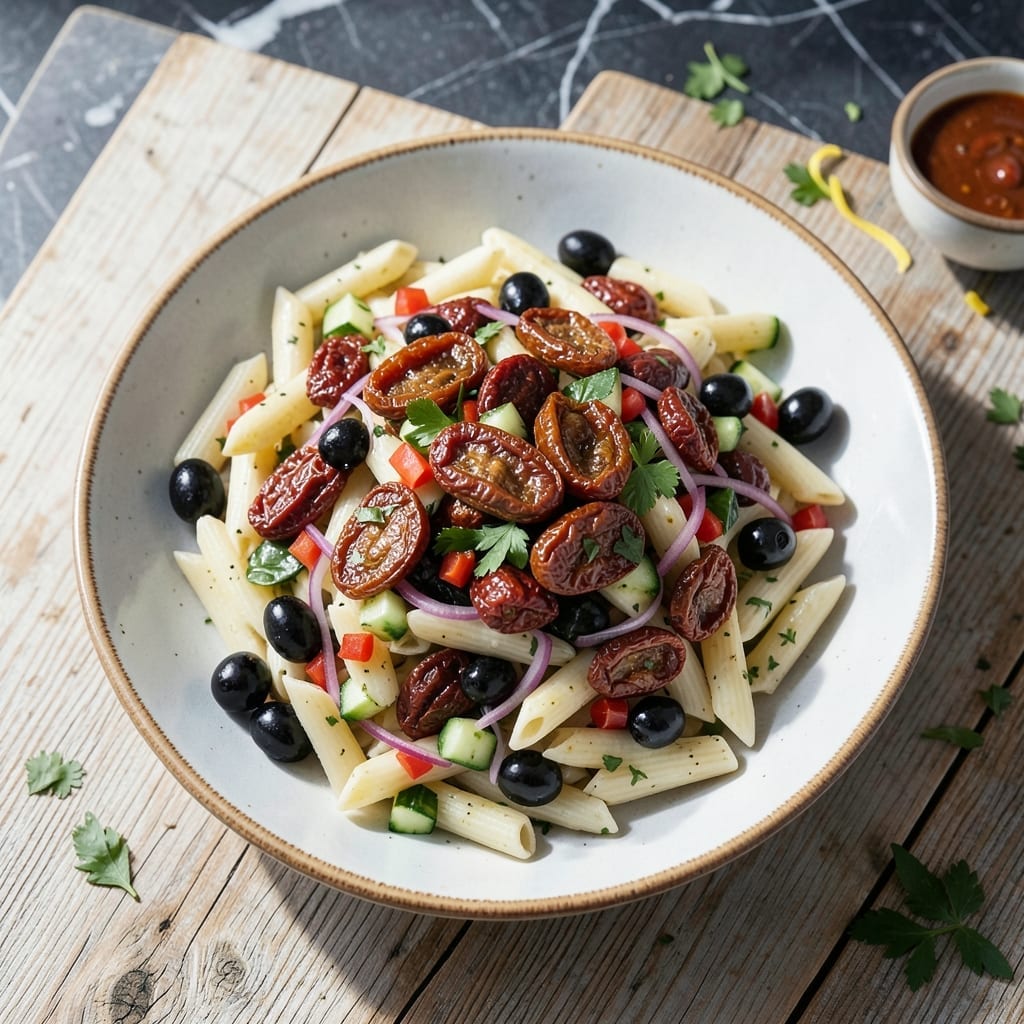 Cold Pasta Salad Recipe With Sun Dried Tomatoes: Mediterranean Flavor in Every Bite