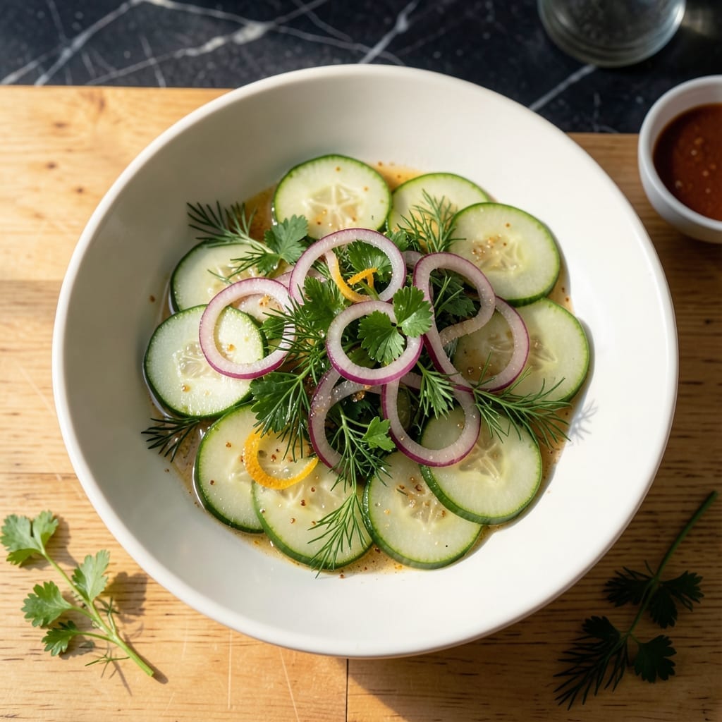 Cucumber Salad Recipe No Mayo: Crisp Refreshment With Zesty Bite