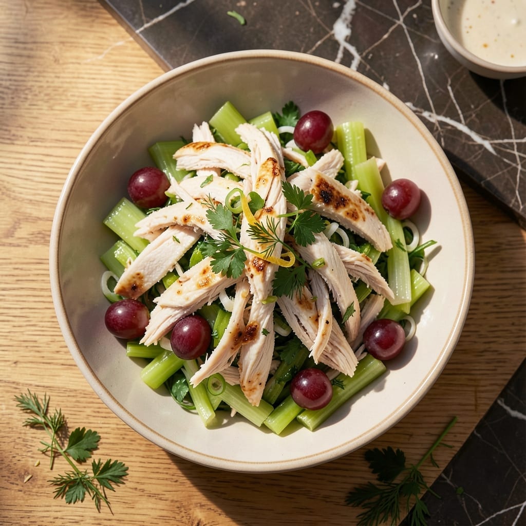 Healthy Chicken Salad Recipe With Rotisserie Chicken: Light and Herby No-Mayo Delight Healthy Chicken Salad Recipe With Rotisserie Chicken: Light and Herby No-Mayo Delight