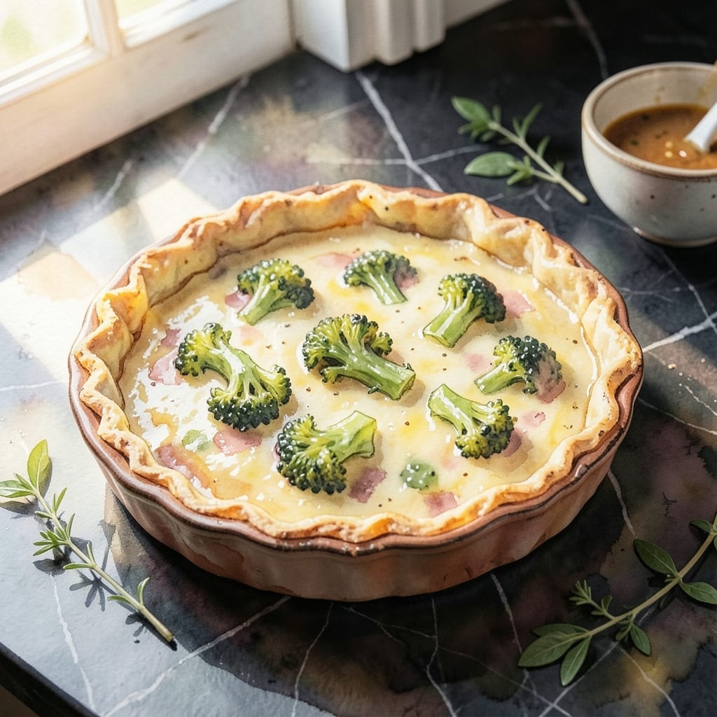 Broccoli Quiche Recipe No Cheese: Flaky Crust With Savory Veggie Filling