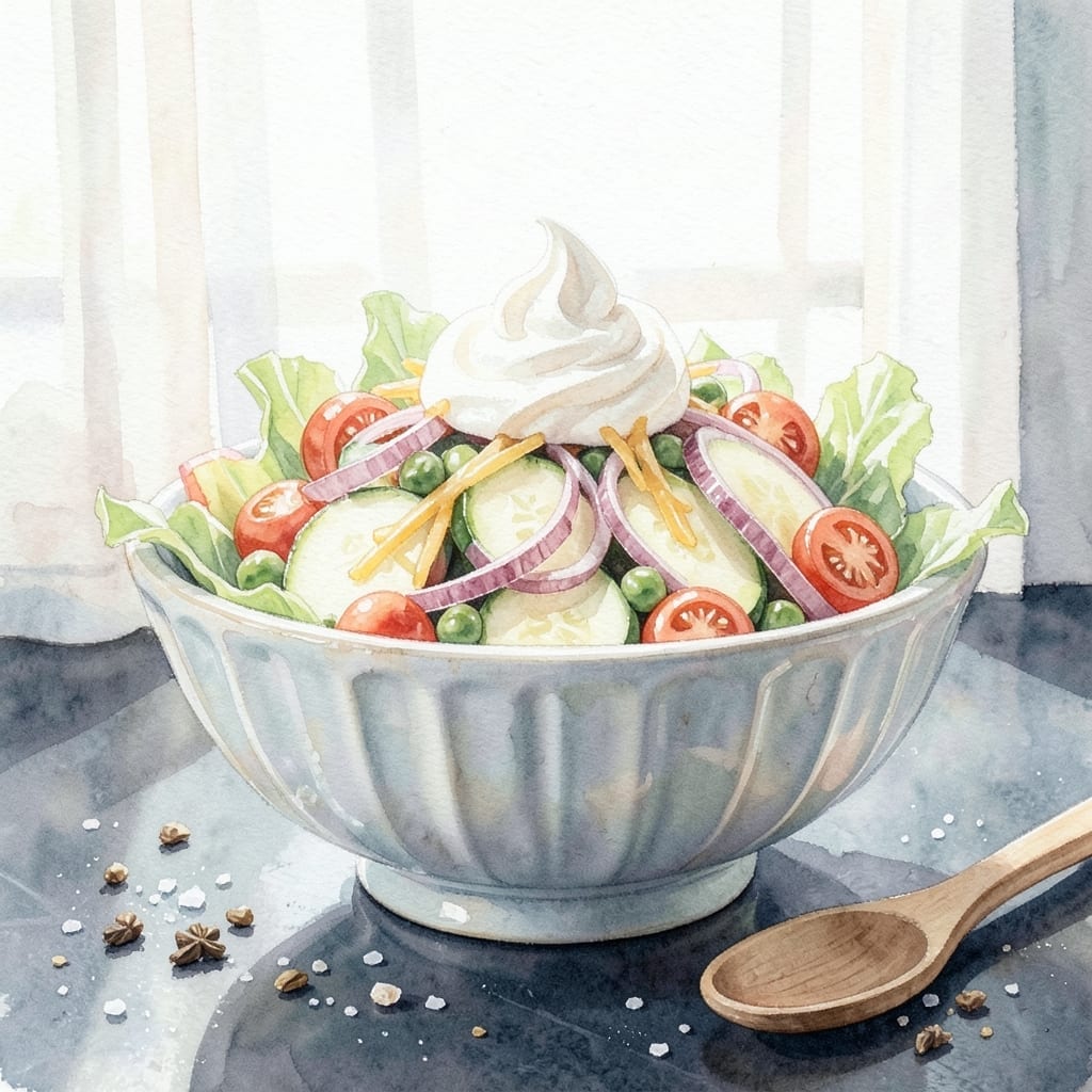 7 Layer Salad Recipe With Sour Cream: Retro Potluck Favorite With Crisp Veggies