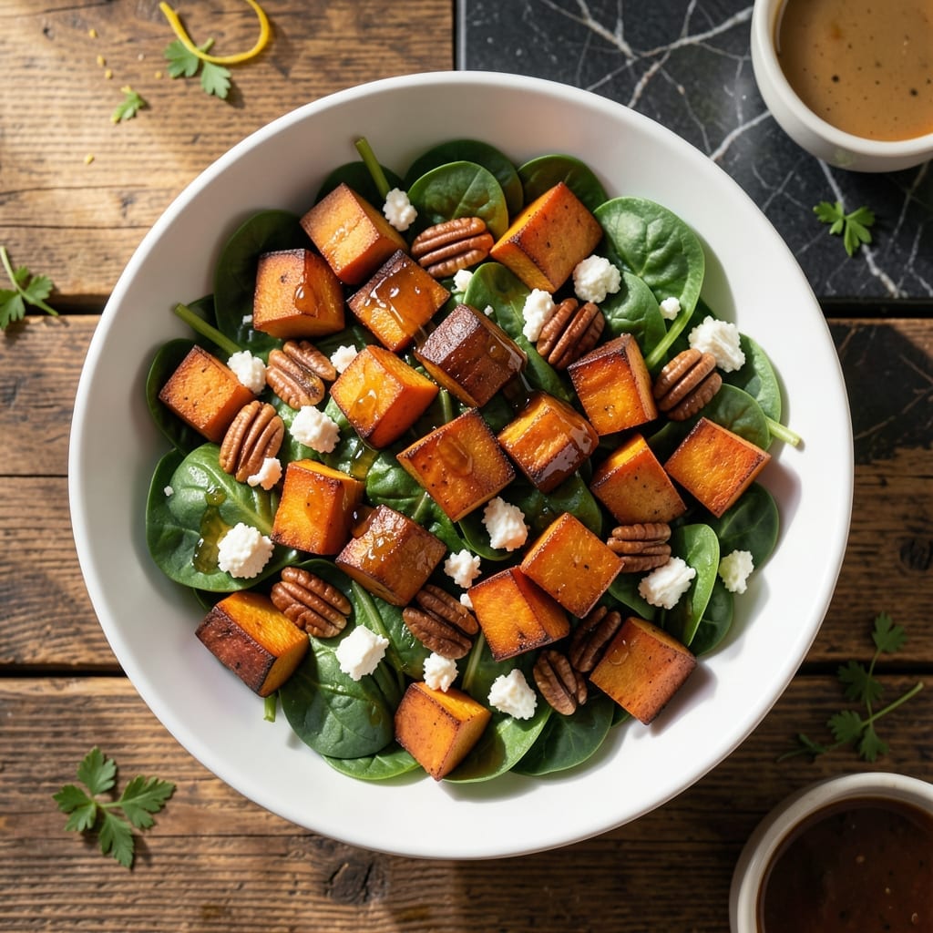 Harvest Salad Recipe With Sweet Potatoes: Roasted Autumn Medley With Maple Glaze