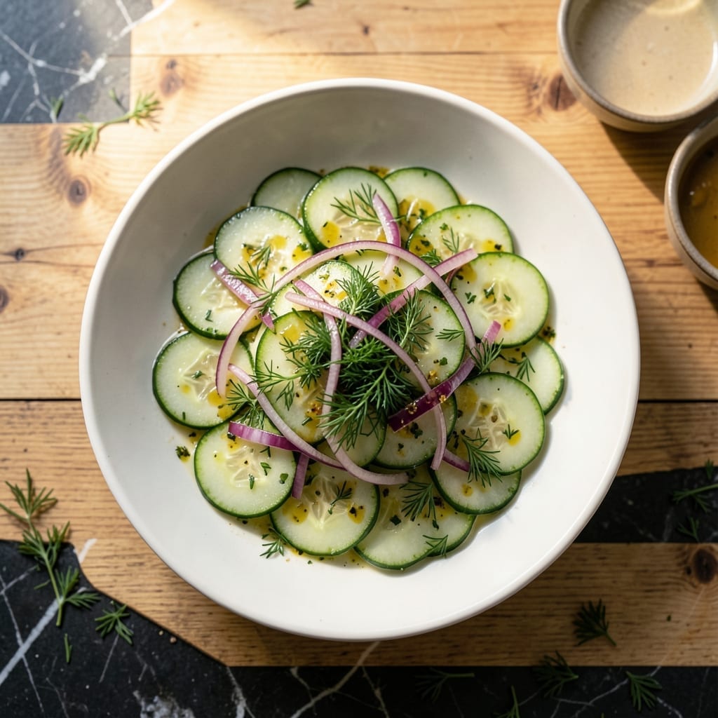 Cucumber Salad Recipe No Sugar: Refreshing Crunch With Tangy Dressing