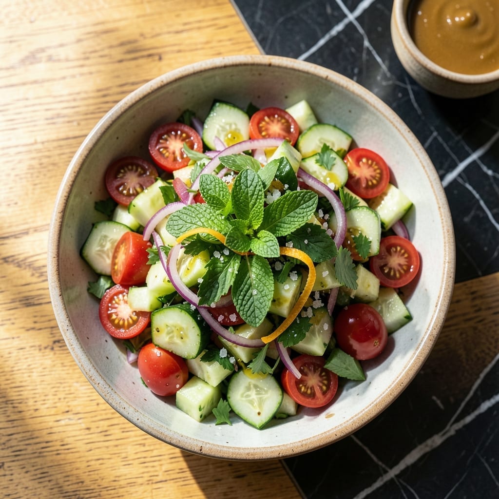 Israeli Salad Recipe With Mint: Refreshing Crunch with Herbal Brightness Israeli Salad Recipe With Mint: Refreshing Crunch with Herbal Brightness