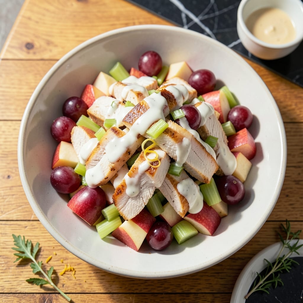 Chicken Fruit Salad Recipe Grapes Apples: Sweet and Crunchy Garden Party Delight