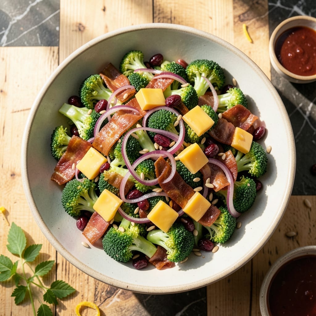 Broccoli Salad Recipe for a Crowd: Tangy Sweetness With Crunchy Bacon