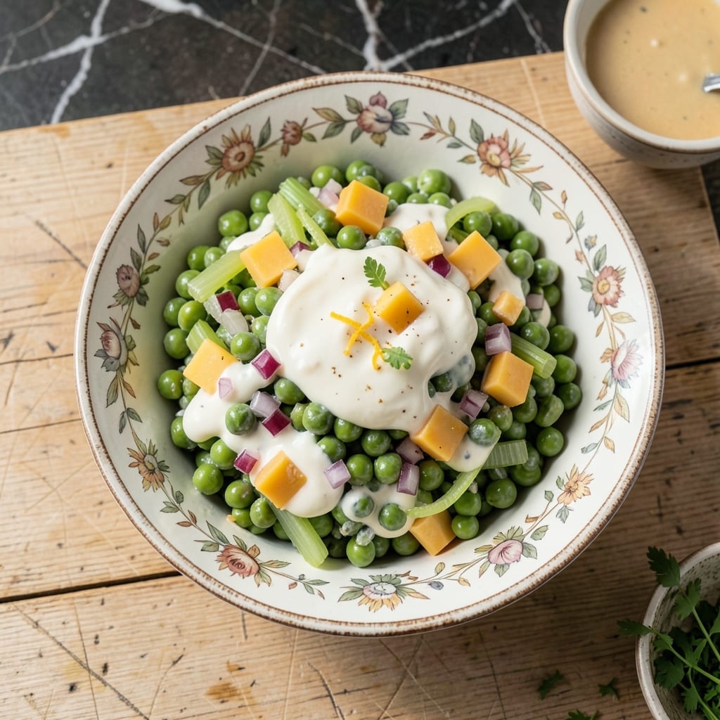 Grandma's Old Fashioned Pea Salad Recipe With Mayonnaise: Nostalgic Creamy Crunch for Picnics