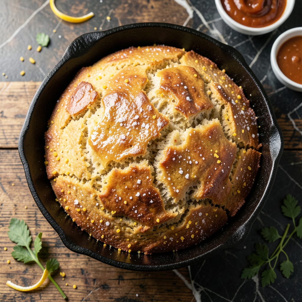 Visual representation of Founding Farmers Cornbread Recipe: Sweet Honey Butter Swirl