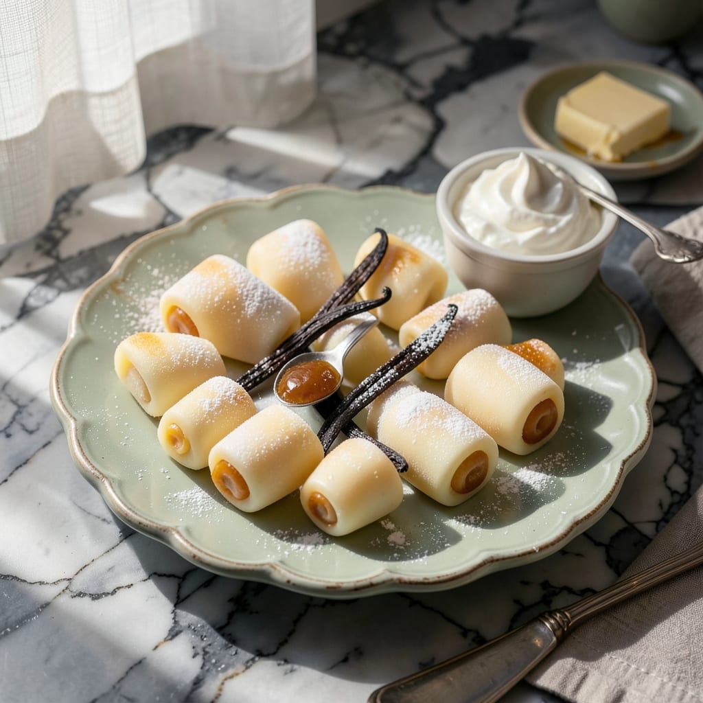 Visual representation of French Cream Candy Recipe: Old World Velvety Meltaways With Vanilla Bean