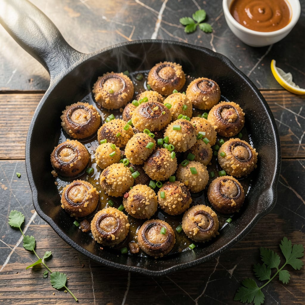 Fried Mushroom Recipe From Outback Steakhouse: Crispy Beer Battered Bites illustration with key details