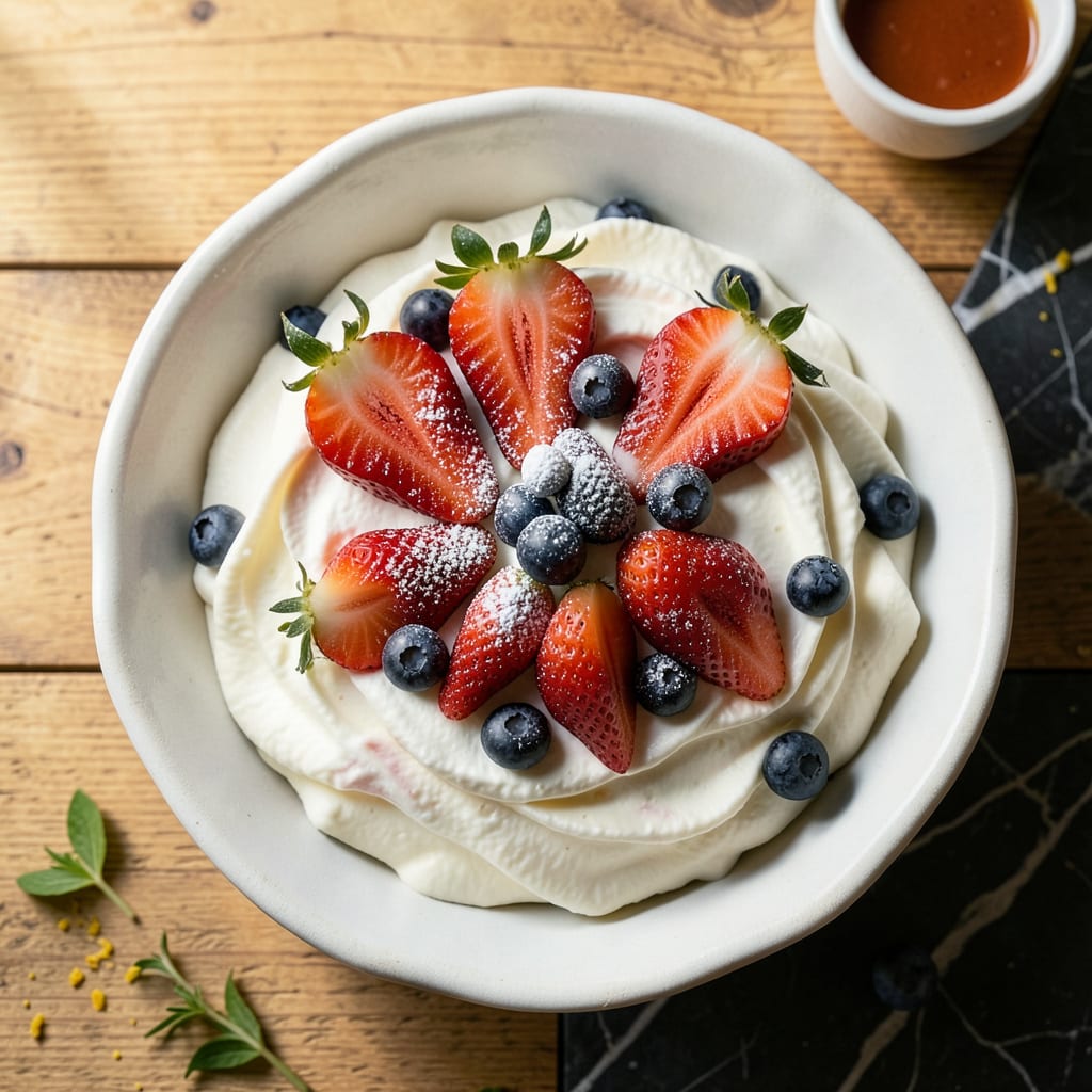 Complete Fruit Salad Recipe With Cool Whip and Cream Cheese: Fluffy Cloud Topping Over Juicy Rainbow Bites overview image