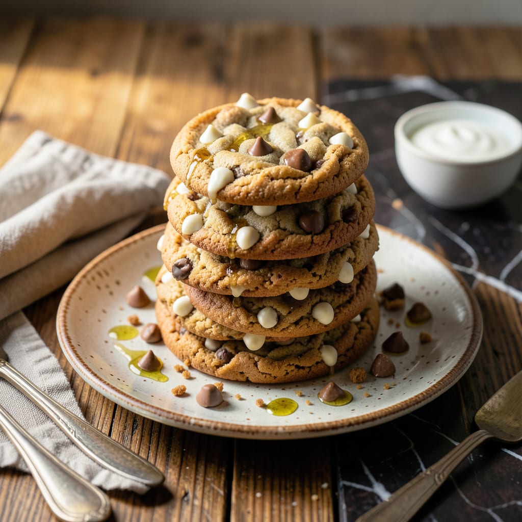 Visual representation of Ghirardelli White Chocolate Chip Cookie Recipe: Bakery Style Softness with Melty Pockets