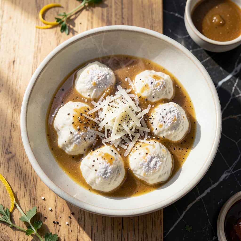 Visual representation of gnudi recipe americas test kitchen