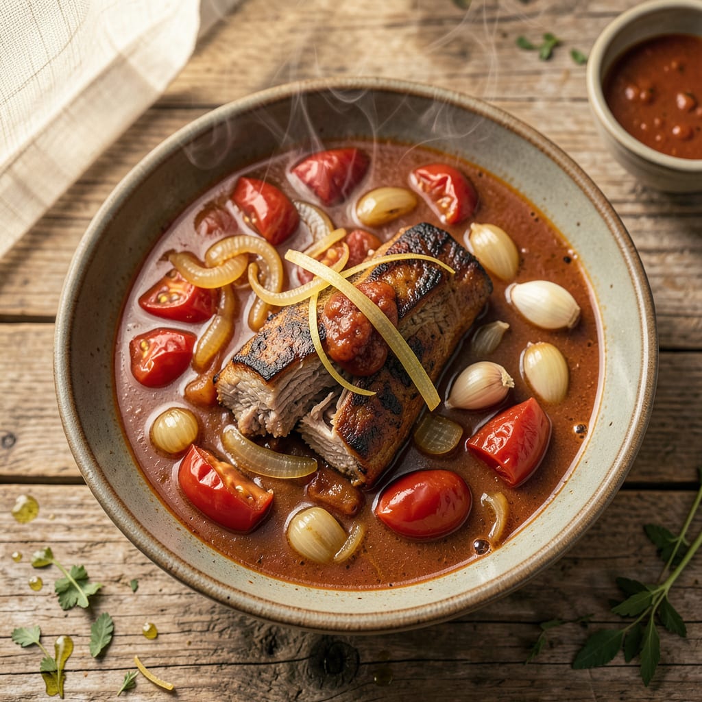 Visual representation of goat stew recipe slow cooker