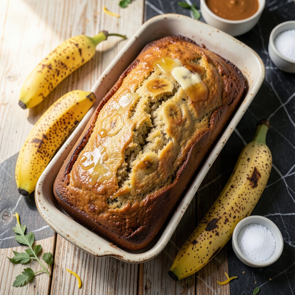 Visual representation of Good Housekeeping Banana Bread Recipe: Moist Loaf With Walnut Crunch