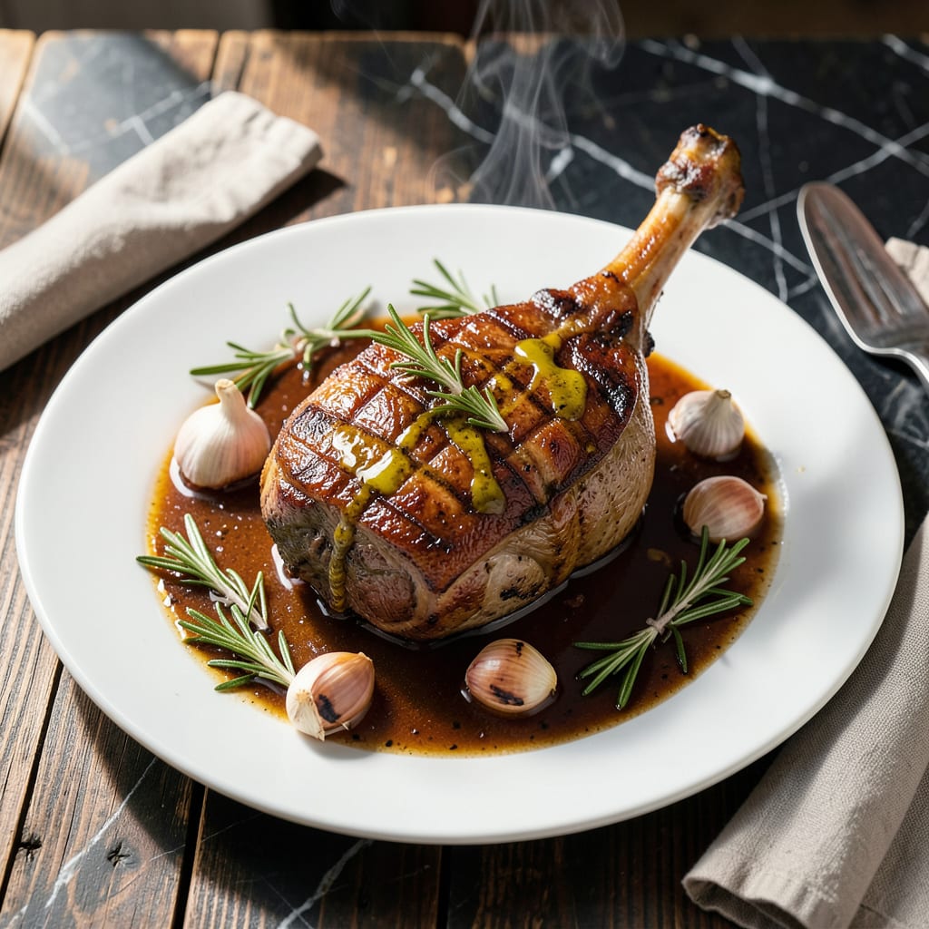 Gordon Ramsay Leg of Lamb Recipe: Rosemary Garlic Infused Succulence illustration with key details