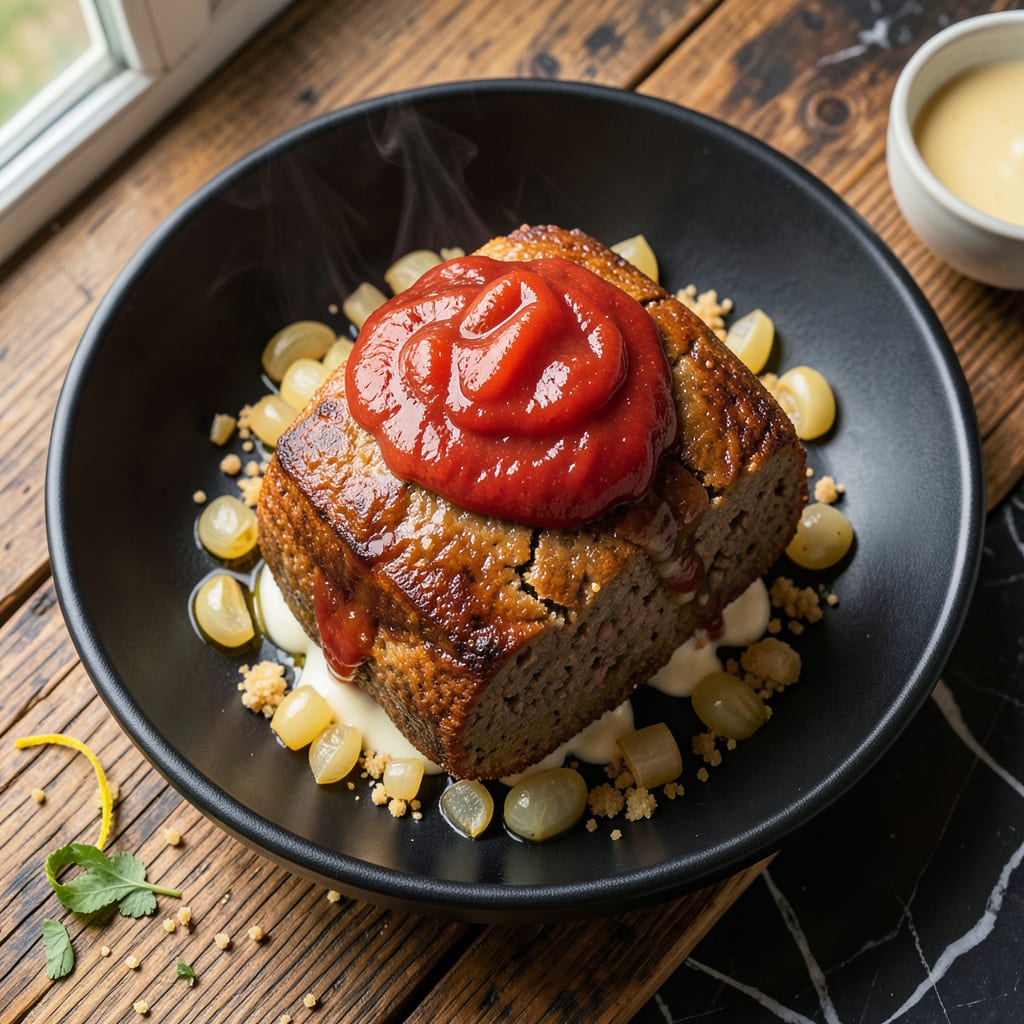 Visual representation of Gordon Ramsay Meatloaf Recipe: Juicy Center with Caramelized Glaze