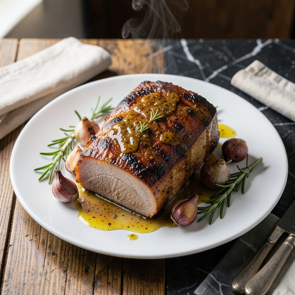 Gordon Ramsay Pork Loin Recipe: Mustard Glazed Crispy Crust detailed visual guide