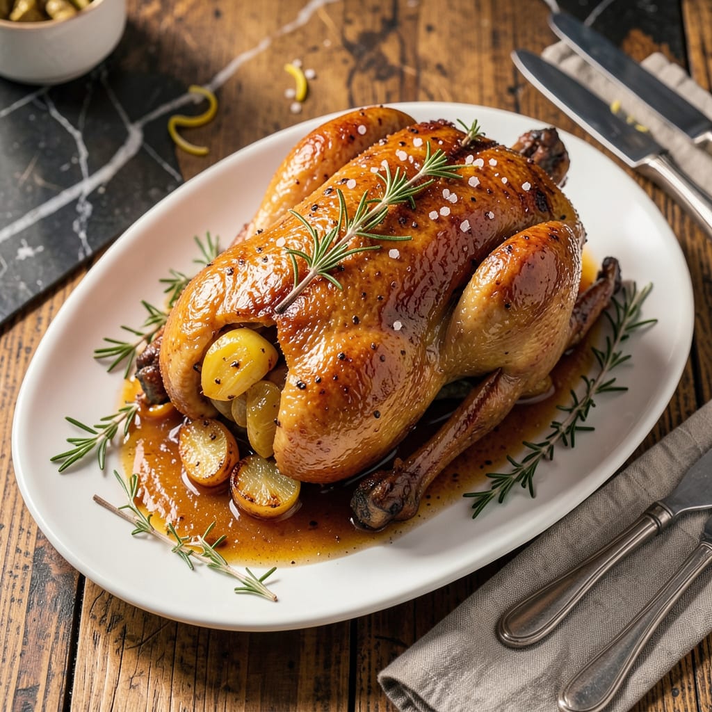 Gordon Ramsay's Goose Recipe: Crispy Skin and Juicy Perfection example with annotations