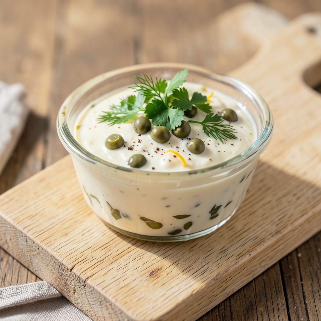 Gordon Ramsay's Tartar Sauce Recipe: Zesty Lemon Dill Brightness for Seafood example with annotations