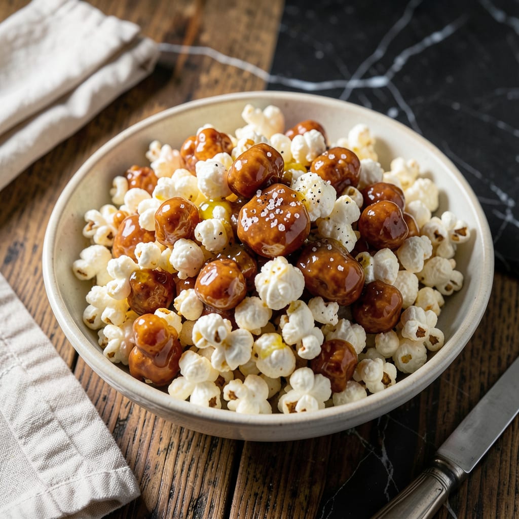 Gordon Ramsay Salted Caramel Popcorn Recipe: Sweet Salty Crunch in Minutes example with annotations