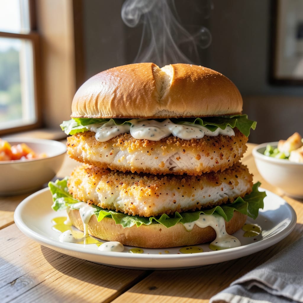 Gorton's Fish Sandwich Recipe: Crispy Breaded Fillet at Home example with annotations