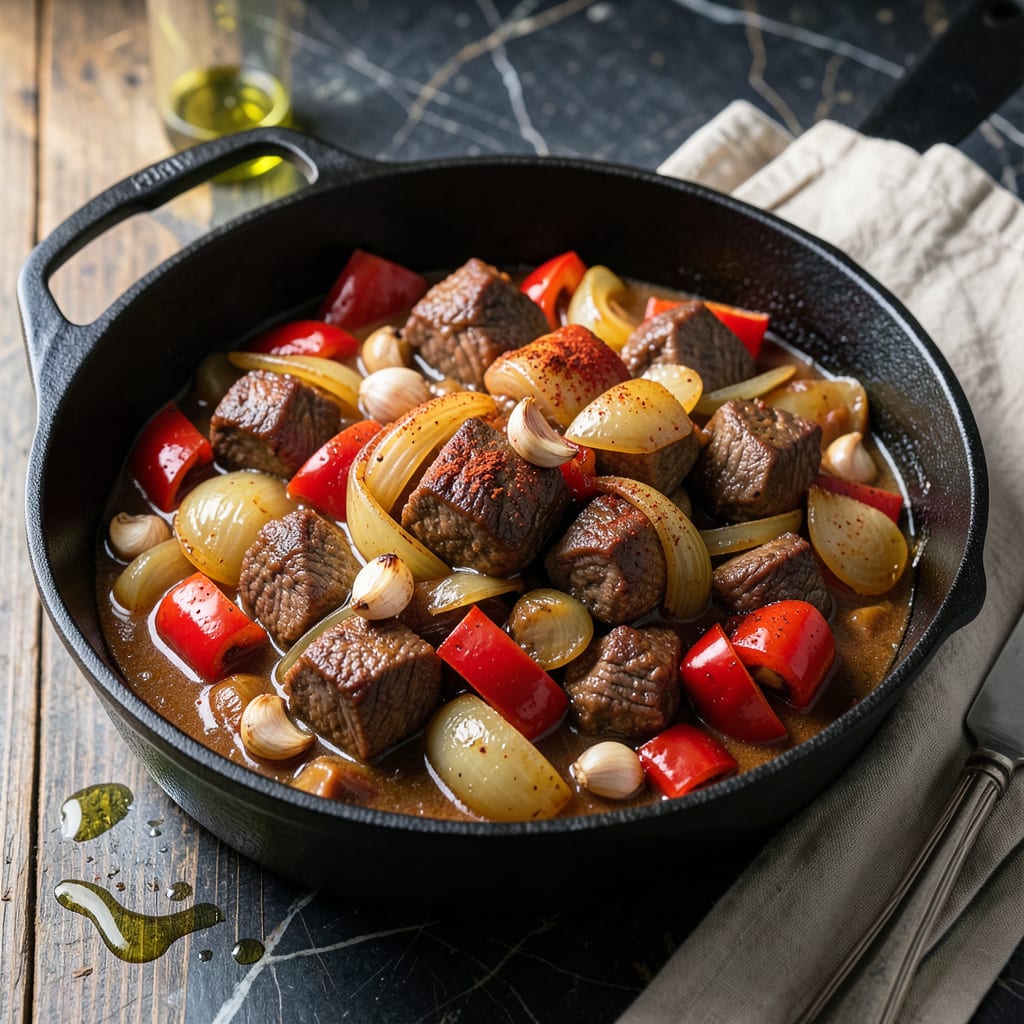 Goulash Recipe Without Tomatoes: Paprika Rich Hungarian Style Stew example with annotations