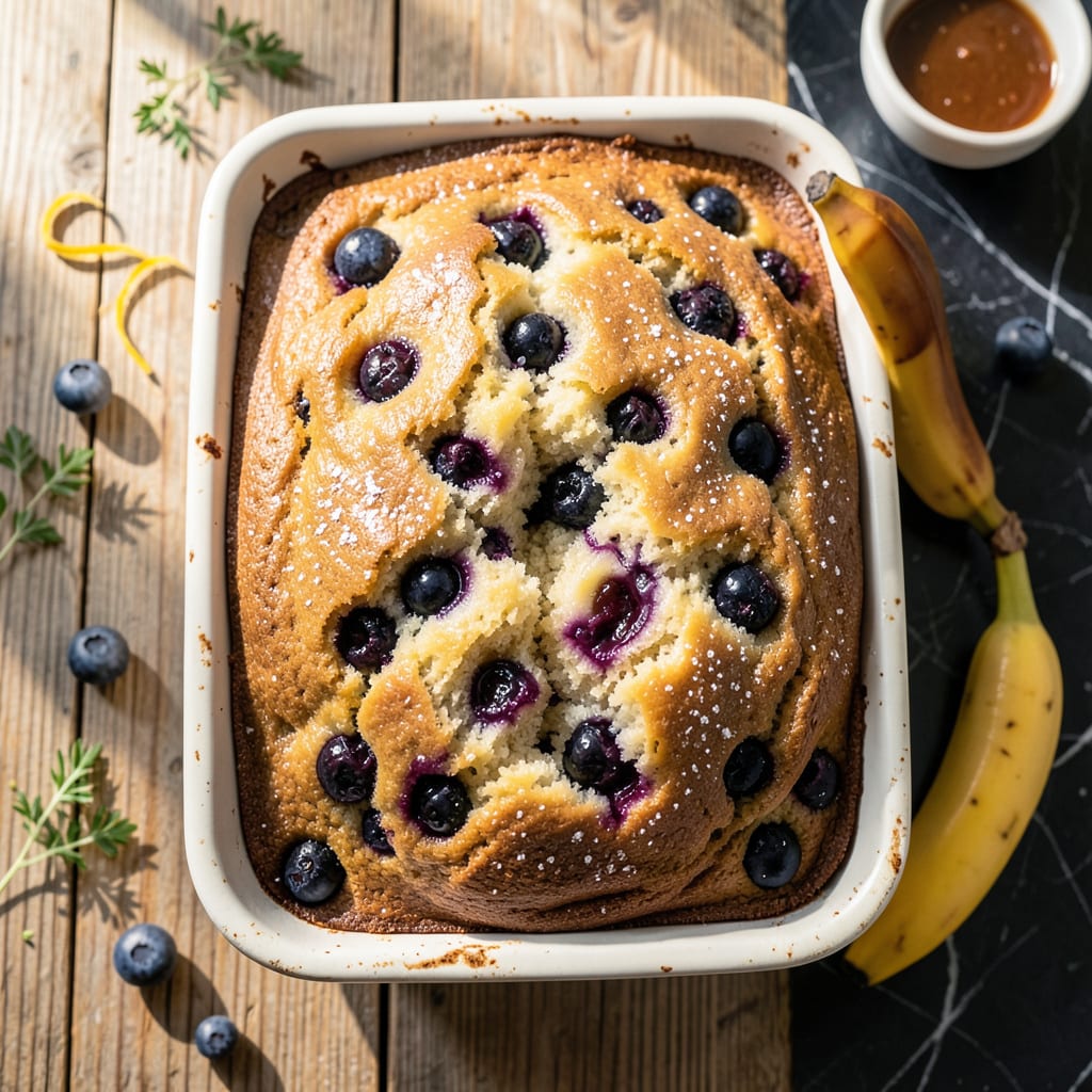 Comprehensive Grandma Marrs' Banana Blueberry Bread Recipe: Moist Loaf With Bursting Berries visual reference