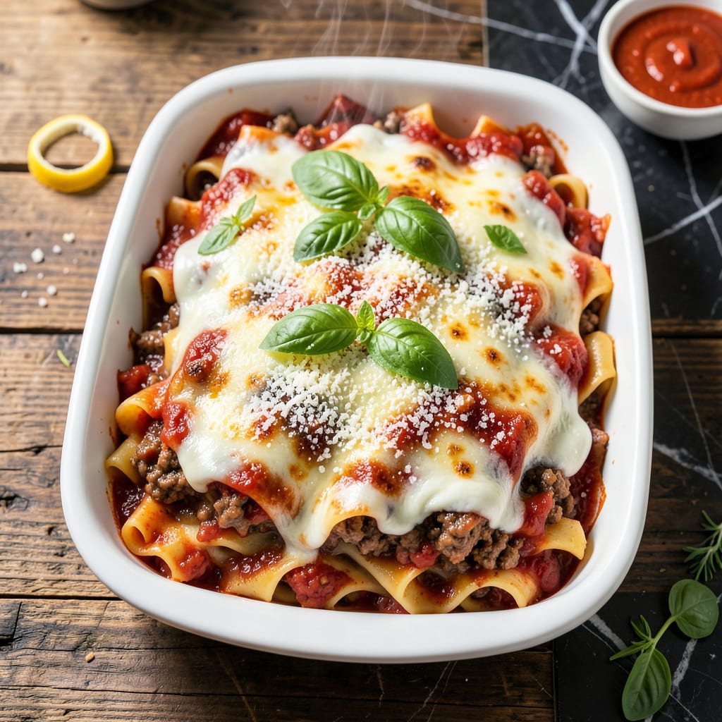 Great Value Oven Ready Lasagna Recipe: No Boil Layers of Cheesy Goodness illustration with key details