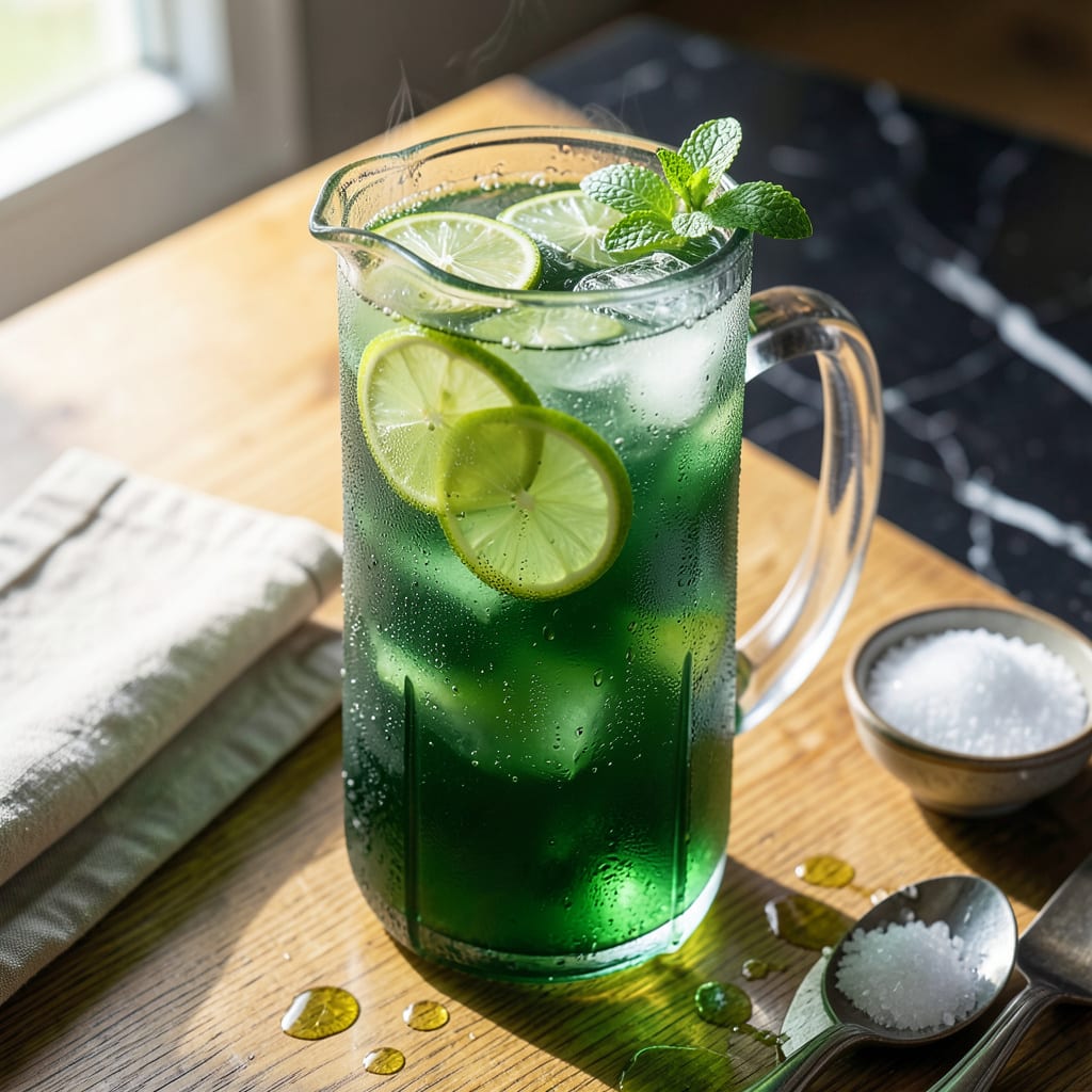 Visual representation of green river soda recipe