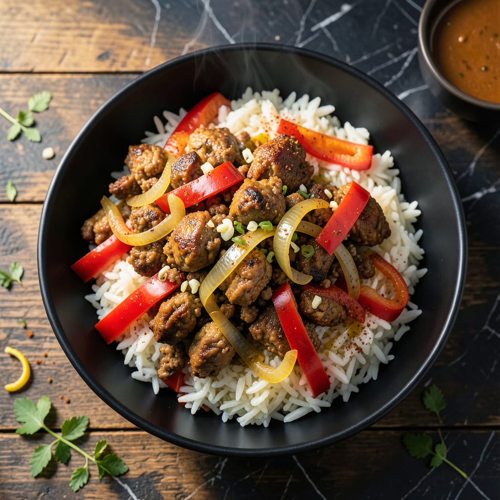 Visual representation of Ground Chicken Bowls Recipe: Customizable Meal Prep Magic