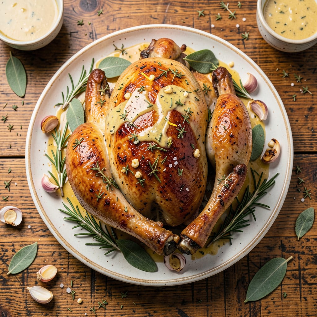 Visual representation of Half Baked Harvest’s Turkey Recipe: Herb Roasted Holiday Centerpiece