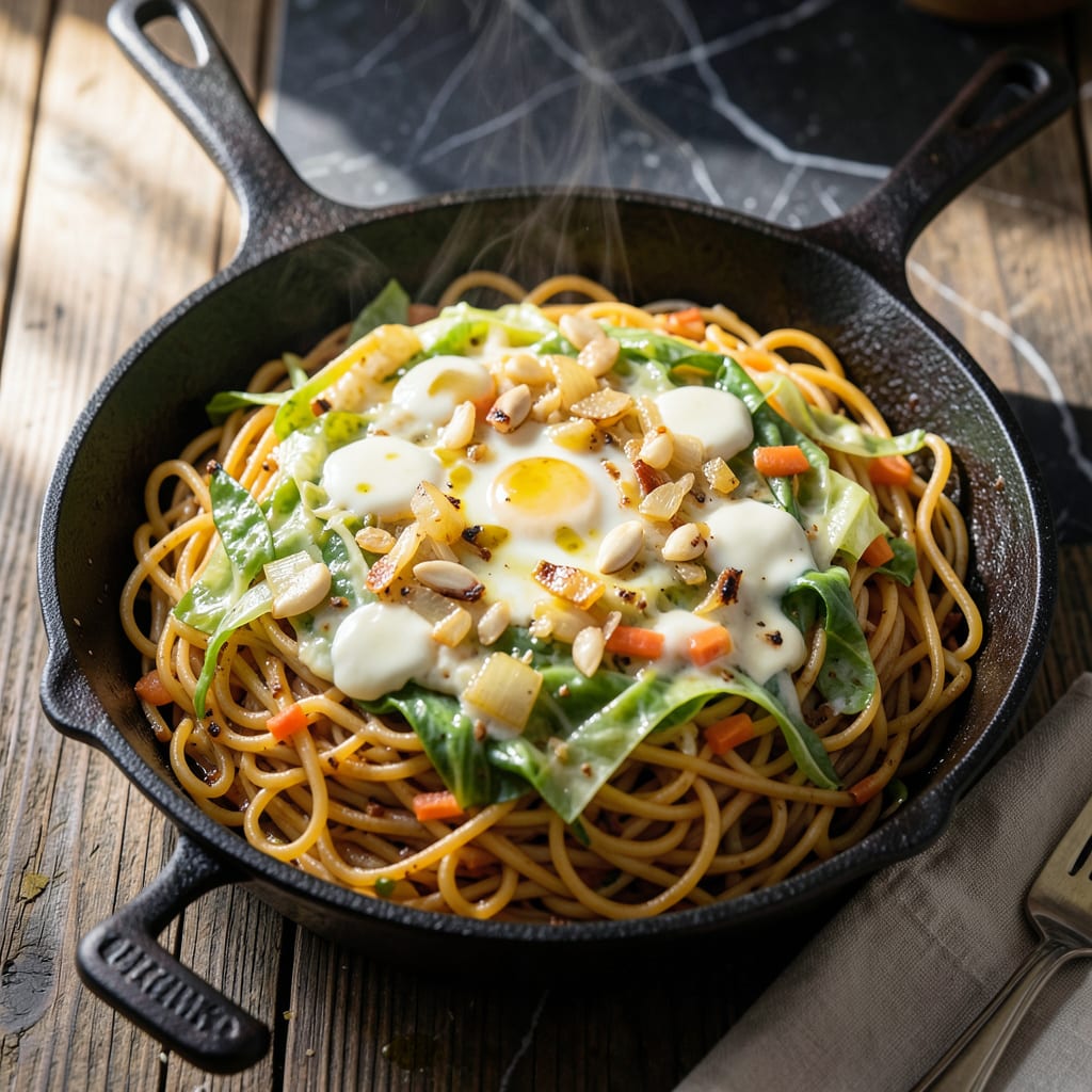 Haluski Recipe Crock Pot: Slow Cooked Cabbage and Noodle Comfort example with annotations