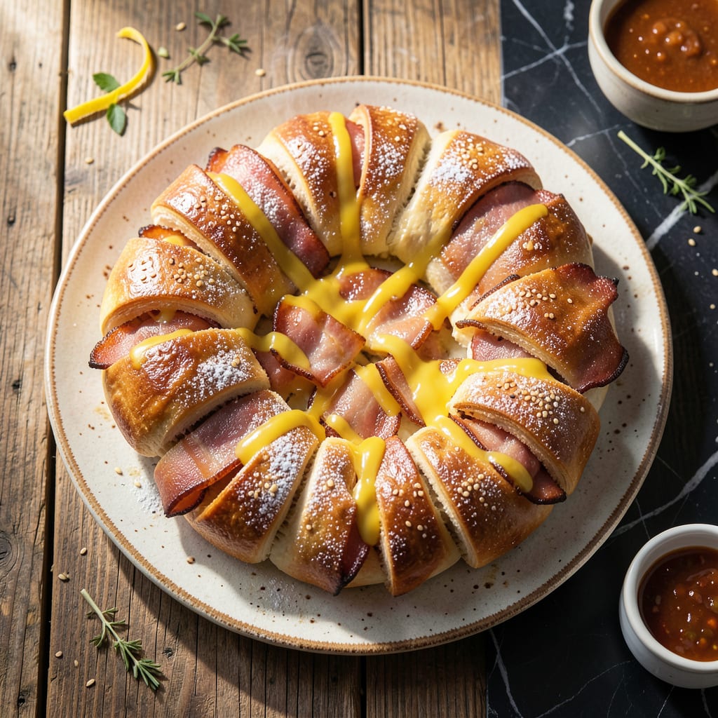 Visual representation of Ham and Cheese Kolache Recipe: Buttery Pillows With Melty Centers