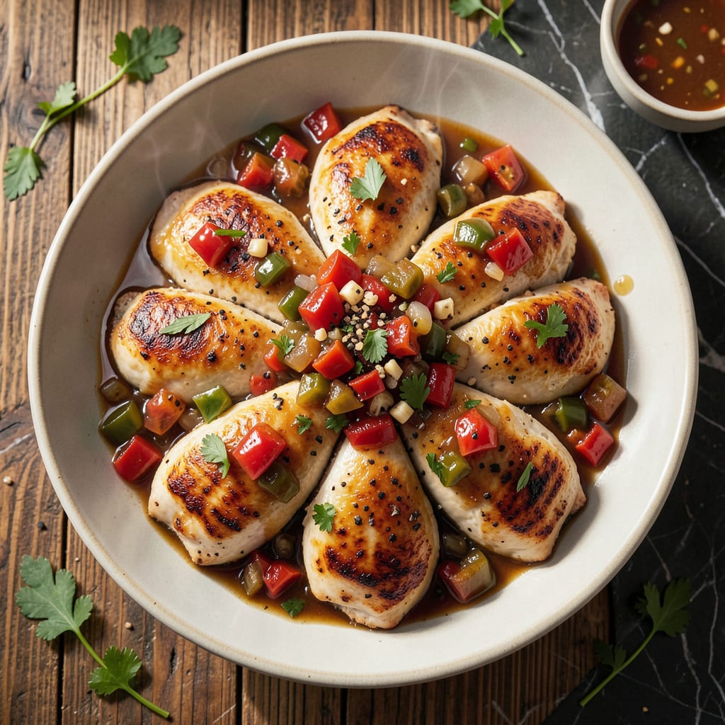 Complete Harry and David Pepper and Onion Relish Chicken Recipe: Sweet and Savory Grilled Delight overview image